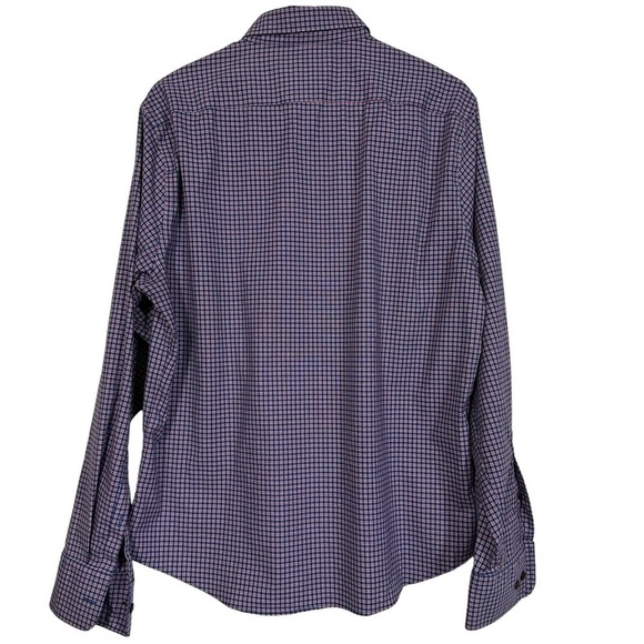 Twillory Untuck(able) Blue Red Appalachia Check Button Down Shirt - Picture 5 of 9